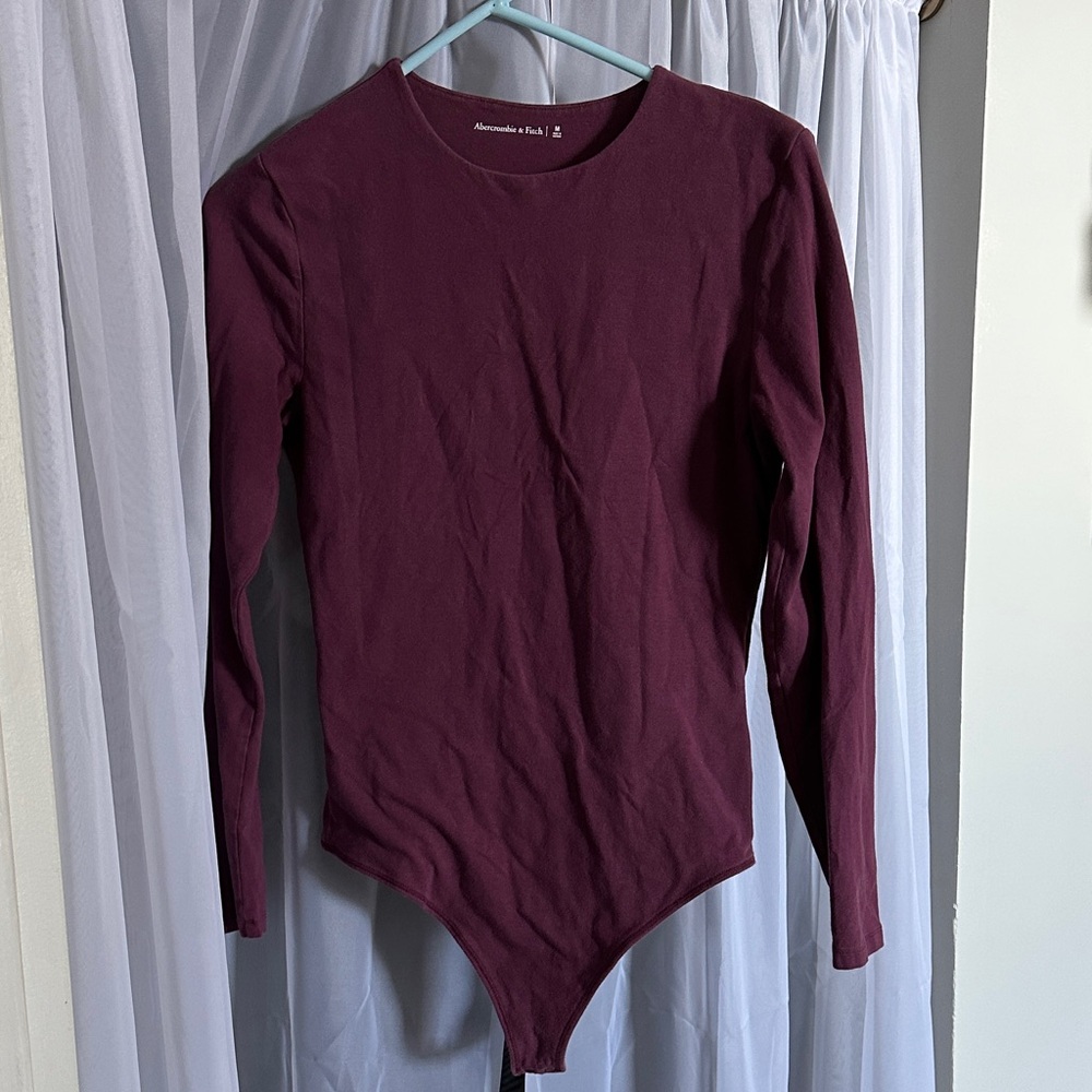 Maroon Long Sleeve Bodysuit
